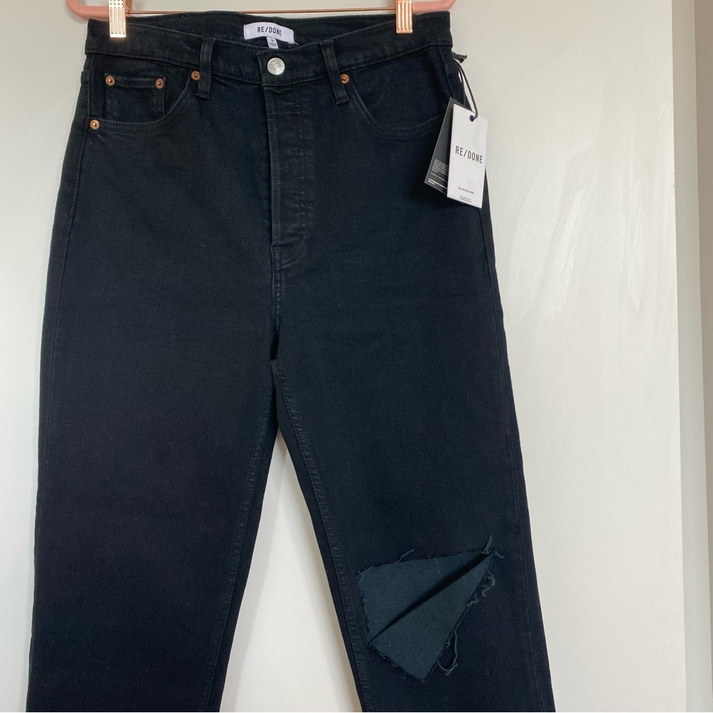 RE/DONE Black 70's Stove Pipe Jeans - Picture 8 of 15